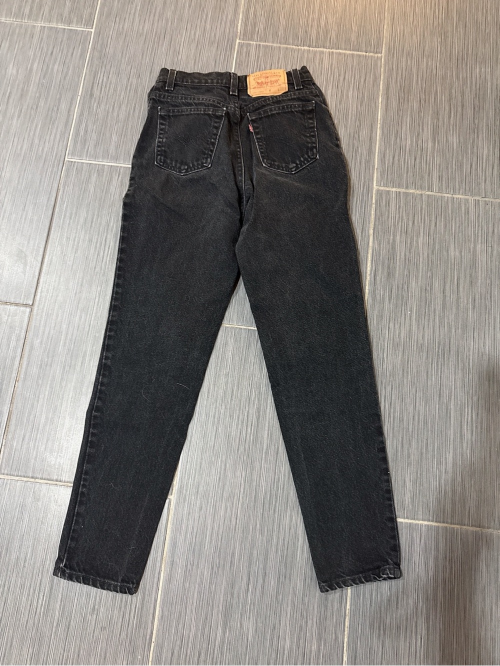 Vintage Levi's Black High-Rise Tapered Jeans